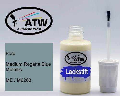 Ford, Medium Regatta Blue Metallic, ME / M6263: 20ml Lackstift, von ATW Autoteile West.